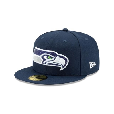Seattle Seahawks Gorra | New Era NFL Crystals From Swarovski 59fifty Fitted Cap Mexico - Azules